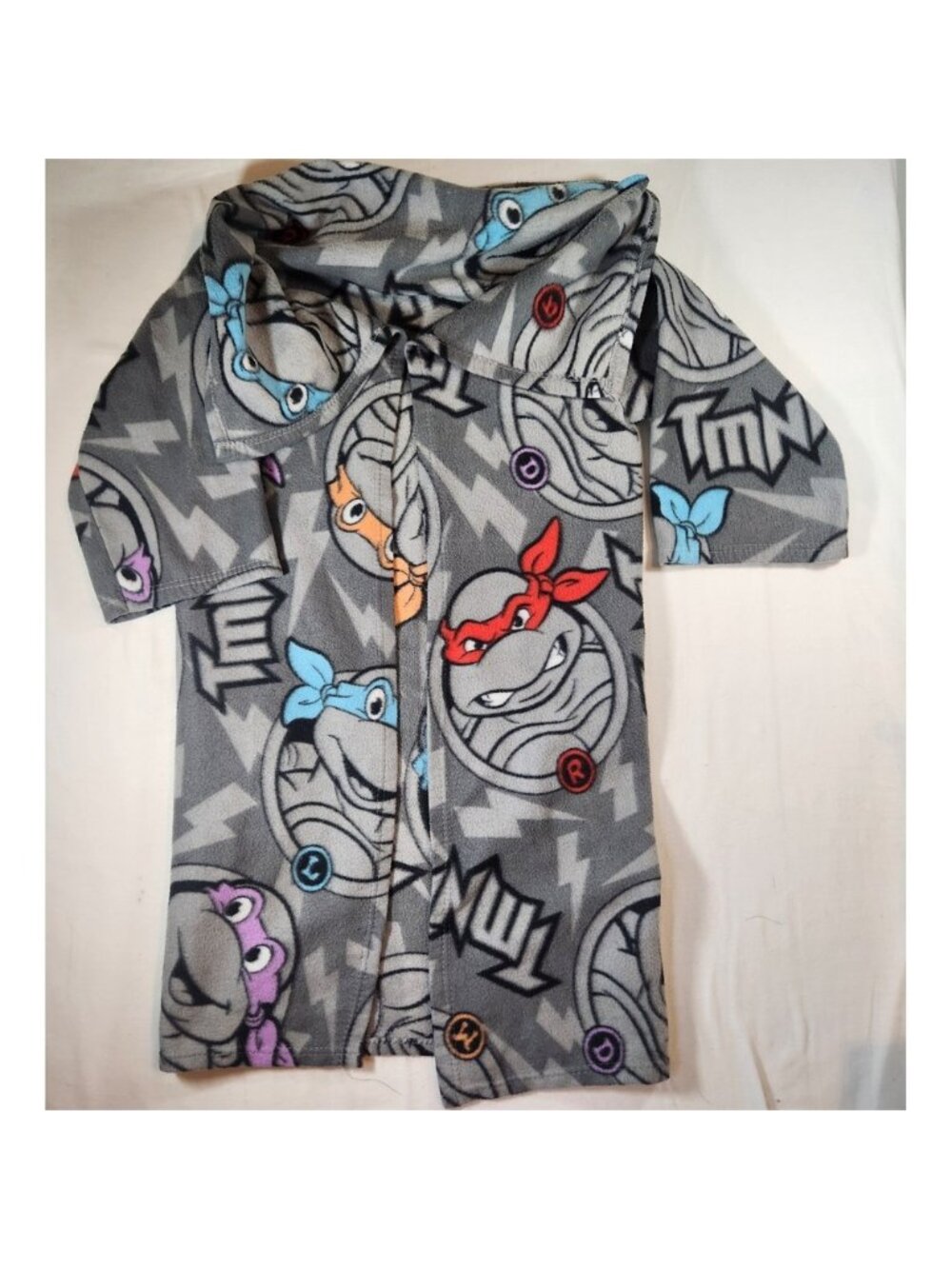 Teenage Mutant Ninja‎ Turtles TMNT Fleece Wearable Blanket Robe Gray print